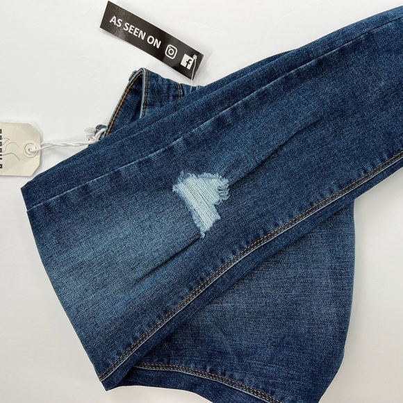 Profile High Rise Skinny Distressed Raw Hem Size 7 NEW - Picture 7 of 10